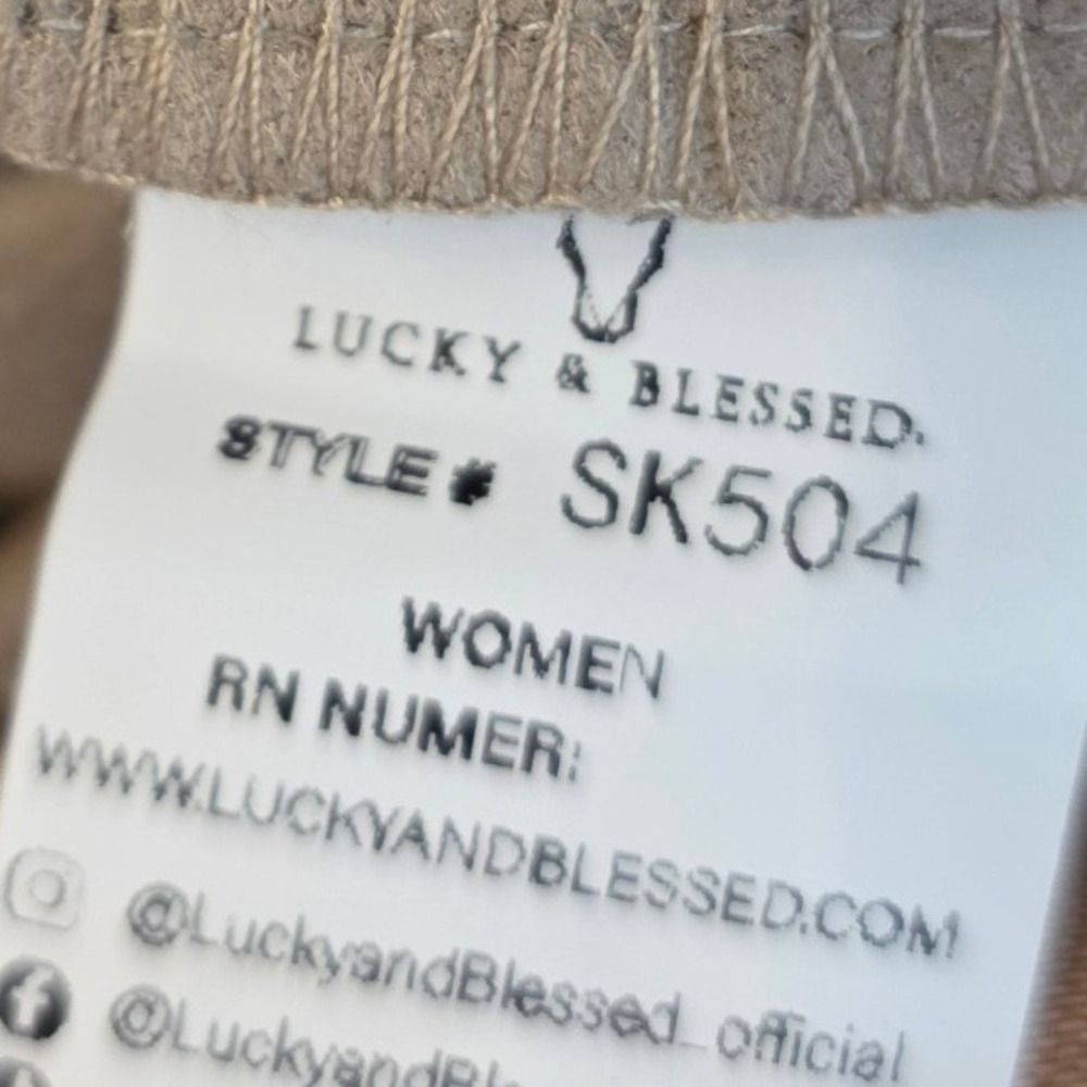 Lucky & Blessed Large Faux Suede Fringe Tassel Cowgirl Short Skirt Western New - Picture 8 of 14